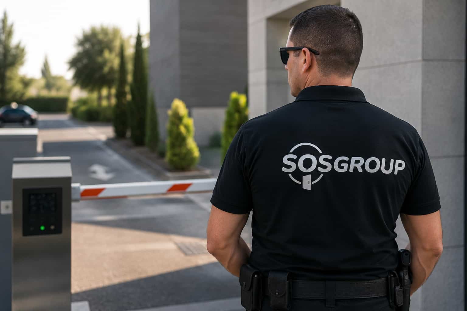 Controlador de acceso profesional en puerta de local nocturno